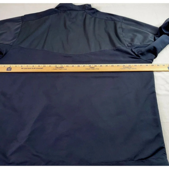 Nike Golf Windbreaker Mens XXL Navy Blue Open-End Red Full Zip Jacket Raincoat - Picture 14 of 16